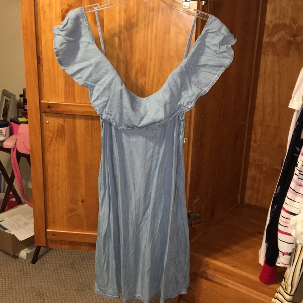 Off the Shoulder Denim Dress